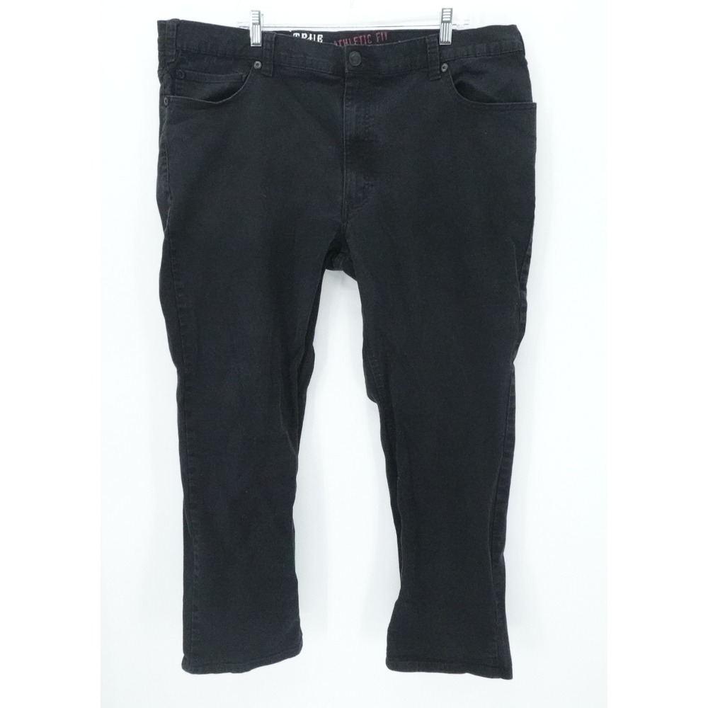 True Nation Jeans Mens 44x32 Black Athletic‎ Fit Stretch Denim Casual